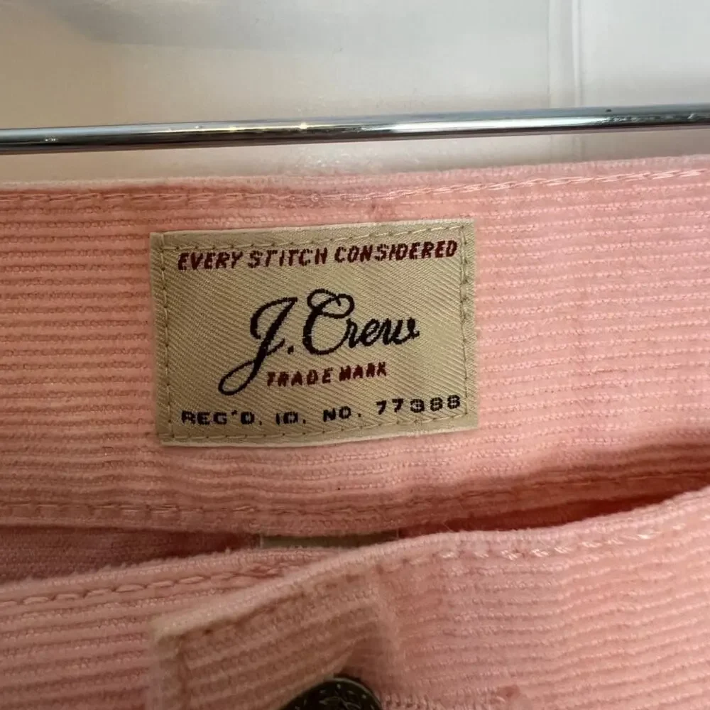 J.Crew Pink Corduroy Pants Classic Straight Leg Preppy Men's W 30 L 30 FLAW
